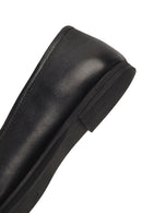 Women's Black Bow Leather Ballet Flat | Derimod Women's Black Bow Leather Ballet Flat | Derimod