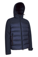 Geox Men's Navy Blue Sapienza Slim-Fit Hooded Coat | Derimod Geox Men's Navy Blue Sapienza Slim-Fit Hooded Coat | Derimod