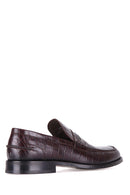 Crocodile Patterned Men's Leather Shoes | Derimod Crocodile Patterned Men's Leather Shoes | Derimod