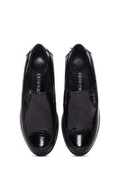 Kadın Siyah Deri Dolgu Topuklu Loafer | Derimod Kadın Siyah Deri Dolgu Topuklu Loafer | Derimod