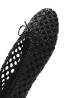 Women's Black Braided Ballerina | Derimod Women's Black Braided Ballerina | Derimod
