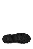 Women's Black Lace-Up Zippered Thick-Soled Leather Boots | Derimod Women's Black Lace-Up Zippered Thick-Soled Leather Boots | Derimod