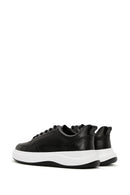 Men's Black Lace-up Leather Sneaker | Derimod Men's Black Lace-up Leather Sneaker | Derimod