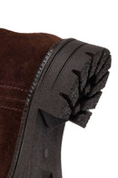 Woman Brown Thick-Soled Zip Closure Suede Casual Boots | Derimod Woman Brown Thick-Soled Zip Closure Suede Casual Boots | Derimod