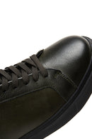 Men's Green Leather Sneaker | Derimod Men's Green Leather Sneaker | Derimod