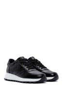 Kadın Siyah Kalın Tabanlı Deri Sneaker | Derimod Kadın Siyah Kalın Tabanlı Deri Sneaker | Derimod