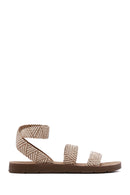 Women's Beige Double Strap Sandals | Derimod Women's Beige Double Strap Sandals | Derimod