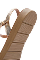 Women's Gold Ankle Strap Comfort Sandals | Derimod Women's Gold Ankle Strap Comfort Sandals | Derimod
