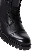 Men's Black Leather Zippered Boots | Derimod Men's Black Leather Zippered Boots | Derimod