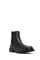 Men's Black Leather Chelsea Boot | Derimod Men's Black Leather Chelsea Boot | Derimod