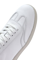 Kadın Beyaz Bağcıklı Deri Sneaker | Derimod Kadın Beyaz Bağcıklı Deri Sneaker | Derimod