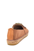 Women's Tan Stone Straw Sole Espadrille | Derimod Women's Tan Stone Straw Sole Espadrille | Derimod