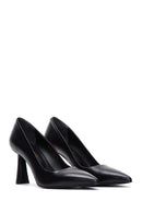 Women's Black Leather Heeled Shoes | Derimod Women's Black Leather Heeled Shoes | Derimod