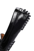 Kadın Siyah Rugan Deri Tokalı Loafer | Derimod Kadın Siyah Rugan Deri Tokalı Loafer | Derimod
