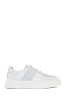 Erkek Beyaz Bağcıklı Deri Sneaker | Derimod Erkek Beyaz Bağcıklı Deri Sneaker | Derimod