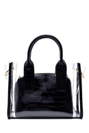 Women's Transparent Crocodile Patterned Shoulder Bag | Derimod Women's Transparent Crocodile Patterned Shoulder Bag | Derimod