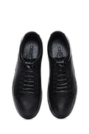 Erkek Siyah Deri Casual Sneaker | Derimod Erkek Siyah Deri Casual Sneaker | Derimod