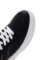 Alberto Guardiani Men's Black New Era Thick Soled Leather Sneaker | Derimod Alberto Guardiani Men's Black New Era Thick Soled Leather Sneaker | Derimod