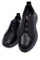 Erkek Siyah Kalın Tabanlı Deri Casual Sneaker | Derimod Erkek Siyah Kalın Tabanlı Deri Casual Sneaker | Derimod