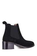 Women's Suede Heeled Leather Boots | Derimod Women's Suede Heeled Leather Boots | Derimod