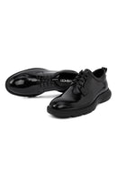 Men's Black Lace-Up Thick-Soled Leather Casual Shoe | Derimod Men's Black Lace-Up Thick-Soled Leather Casual Shoe | Derimod