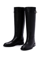 Women's Black Leather Boots | Derimod Women's Black Leather Boots | Derimod