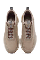 Erkek Vizon Bağcıklı Nubuk Deri Sneaker | Derimod Erkek Vizon Bağcıklı Nubuk Deri Sneaker | Derimod