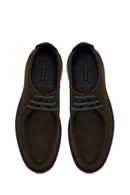Male Khaki Lace-up Nubuck Leather Casual Shoes | Derimod Male Khaki Lace-up Nubuck Leather Casual Shoes | Derimod