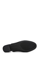 Derimod Flex Women's Black Open Back Thick Low Heel Leather Shoes | Derimod Derimod Flex Women's Black Open Back Thick Low Heel Leather Shoes | Derimod