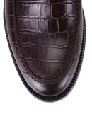 Crocodile Patterned Men's Leather Shoes | Derimod Crocodile Patterned Men's Leather Shoes | Derimod