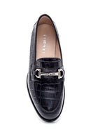 Kadın Deri Kroko Desen Loafer | Derimod Kadın Deri Kroko Desen Loafer | Derimod