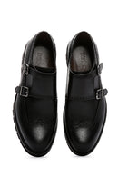 Men's Black Double Buckle Leather Casual Shoes | Derimod Men's Black Double Buckle Leather Casual Shoes | Derimod