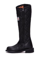 Harley Davidson Women's Black Laconia Hi Zipper Leather Boots | Derimod Harley Davidson Women's Black Laconia Hi Zipper Leather Boots | Derimod