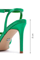 Women's Green Ankle Strap Thin Heel Sandals | Derimod Women's Green Ankle Strap Thin Heel Sandals | Derimod