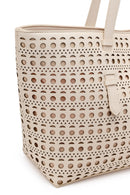 Woman Cream Patterned Shoulder Bag | Derimod Woman Cream Patterned Shoulder Bag | Derimod