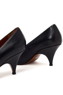 Woman Black Heeled Leather Stiletto | Derimod Woman Black Heeled Leather Stiletto | Derimod