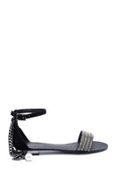 Women's Black Chain Detailed Sandals | Derimod Women's Black Chain Detailed Sandals | Derimod
