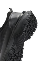 Erkek Siyah Bağcıklı Nubuk Deri Sneaker | Derimod Erkek Siyah Bağcıklı Nubuk Deri Sneaker | Derimod