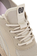 Derimod Zero Erkek Bej Bağcıklı Kumaş Sneaker | Derimod Derimod Zero Erkek Bej Bağcıklı Kumaş Sneaker | Derimod