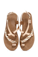 Women's Pink Ankle Strap Metallic Sandals | Derimod Women's Pink Ankle Strap Metallic Sandals | Derimod