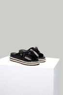 Black Women's Slippers | Derimod Black Women's Slippers | Derimod