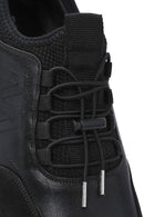 Men's Black Lace-Up Leather Casual Sneaker | Derimod Men's Black Lace-Up Leather Casual Sneaker | Derimod