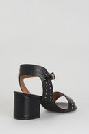 Women's Heeled Sandals with Stud Detail | Derimod Women's Heeled Sandals with Stud Detail | Derimod