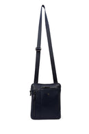 Men's Navy Leather Messenger Bag | Derimod Men's Navy Leather Messenger Bag | Derimod