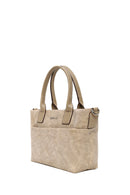 Woman Cream Long-Strap Nubuck Shoulder Bag | Derimod Woman Cream Long-Strap Nubuck Shoulder Bag | Derimod