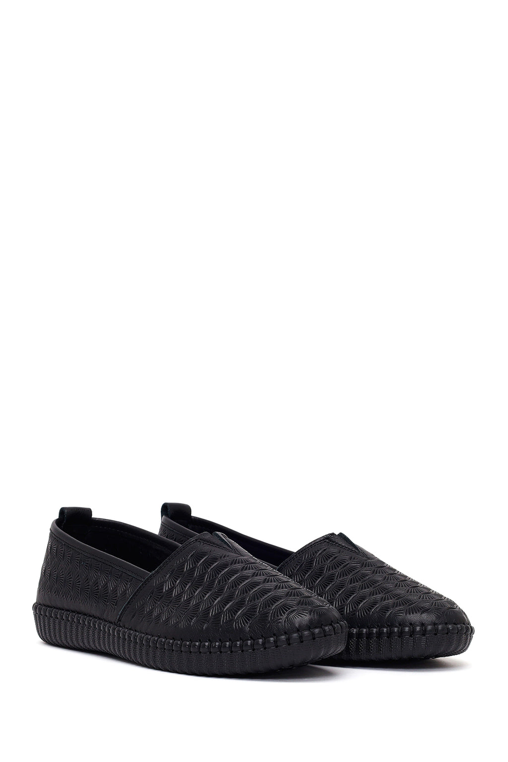 Kadın Siyah Deri Konfor Loafer