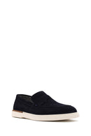 Men's Navy Blue Suede Leather Casual Loafer | Derimod Men's Navy Blue Suede Leather Casual Loafer | Derimod