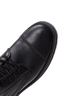 Men's Black Leather Zippered Boots | Derimod Men's Black Leather Zippered Boots | Derimod