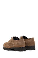 Women's Tan Suede Leather Masculine Shoes | Derimod Women's Tan Suede Leather Masculine Shoes | Derimod