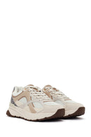 Woman Beige Lace-up Chunky Sneaker | Derimod Woman Beige Lace-up Chunky Sneaker | Derimod